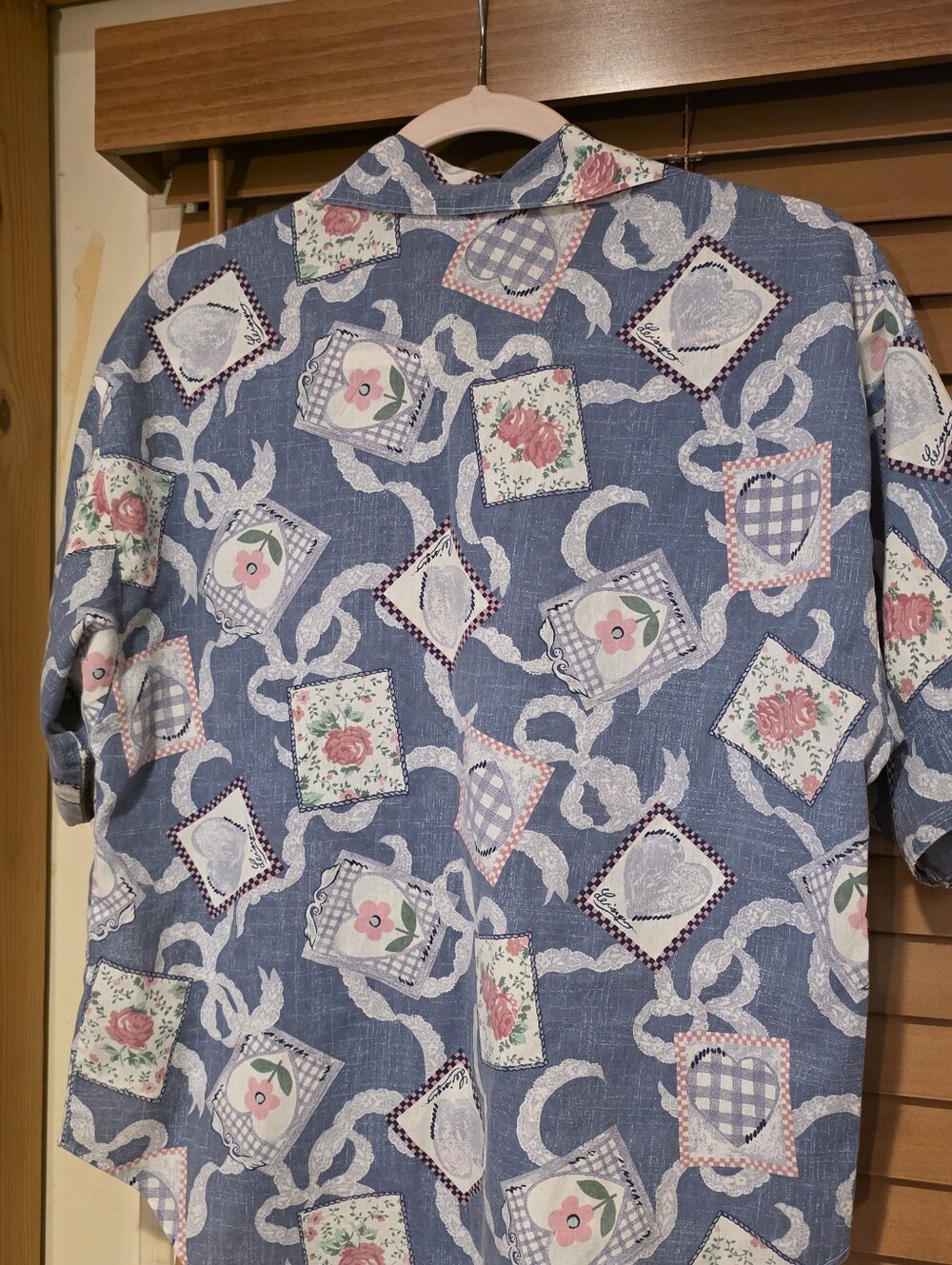 Womens Caribou Cottage Core Patchwork Button Up